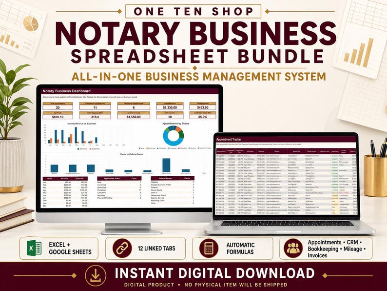 Notary Business Spreadsheet